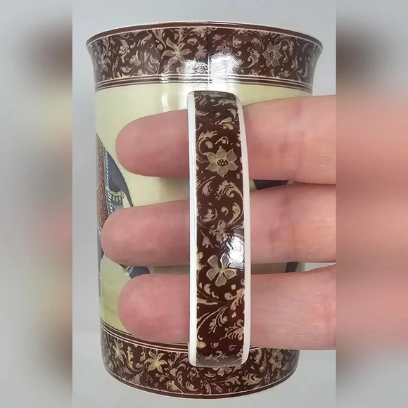 Ashdene Australia Indian Elephant Bone China Mug NIB Elephant Lover 🩷🖤 - Picture 7 of 11